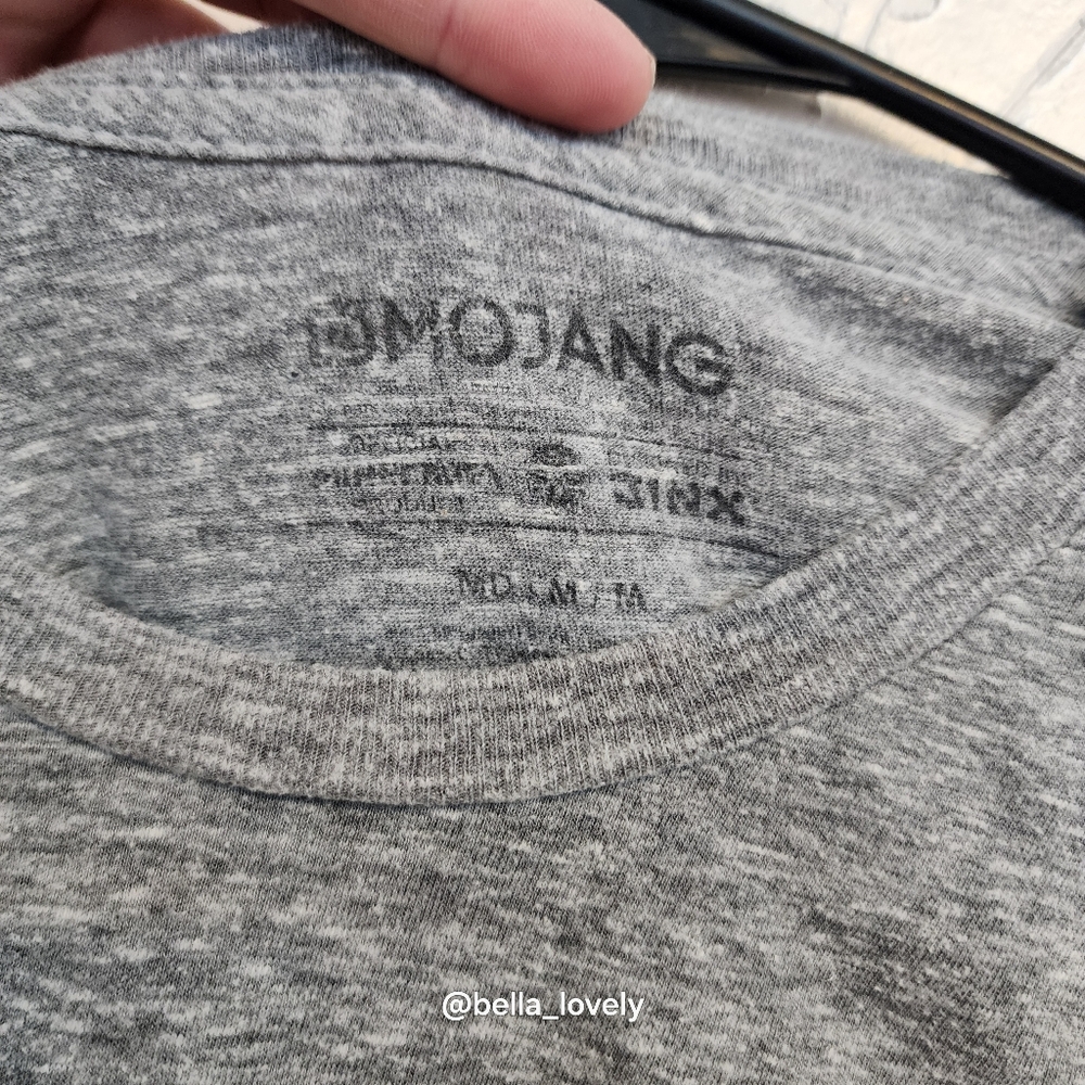 M Minrcraft Gray Long Sleeve Kids Shirt - Picture 3 of 3